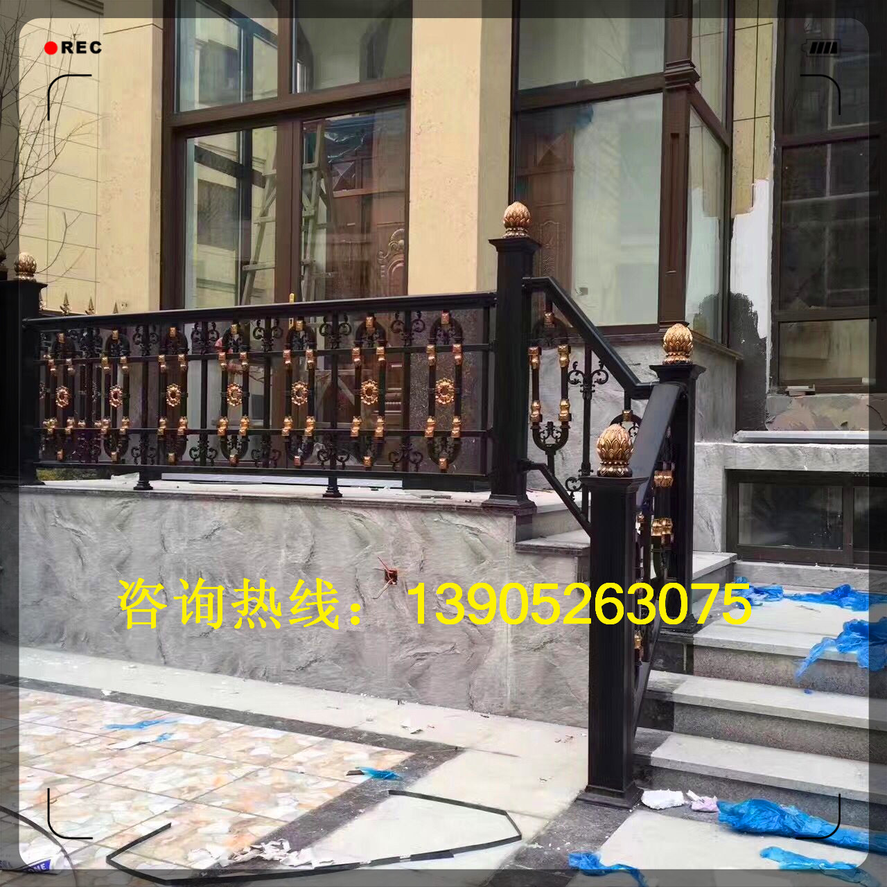 兴化铁艺别墅大门围栏护栏除锈翻新油漆工程厂家