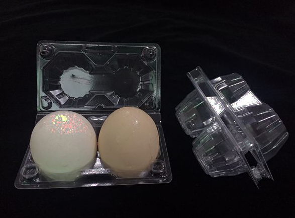 厂家直销2个装中号鸡蛋托 环保透明塑料盒 塑料鸡蛋托盘 吸塑防震塑料盒