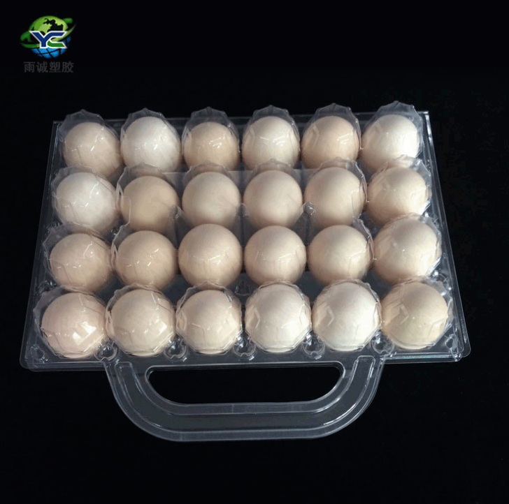 厂家直销24枚手提鸡蛋托盘 禽蛋包装盒 透明吸塑 包装托盘 量大从优
