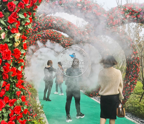 武汉游乐园室外喷雾降温设备，广场人造雾工程安装
