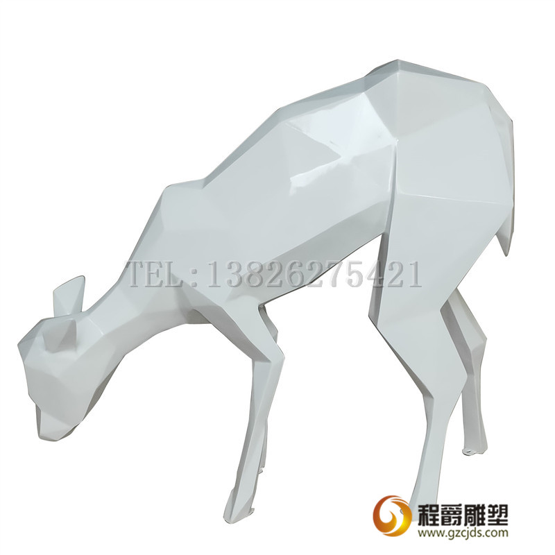 广州玻璃钢抽象切面鹿 玻璃钢切面鹿  玻璃钢抽象切面鹿 卡通鹿雕塑 定制厂家