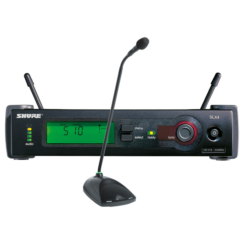 Shure会议无线话筒 SLX4/MX890/MX415 舒尔桌面无线会议话筒 无线鹅颈会议话筒 会议无线麦