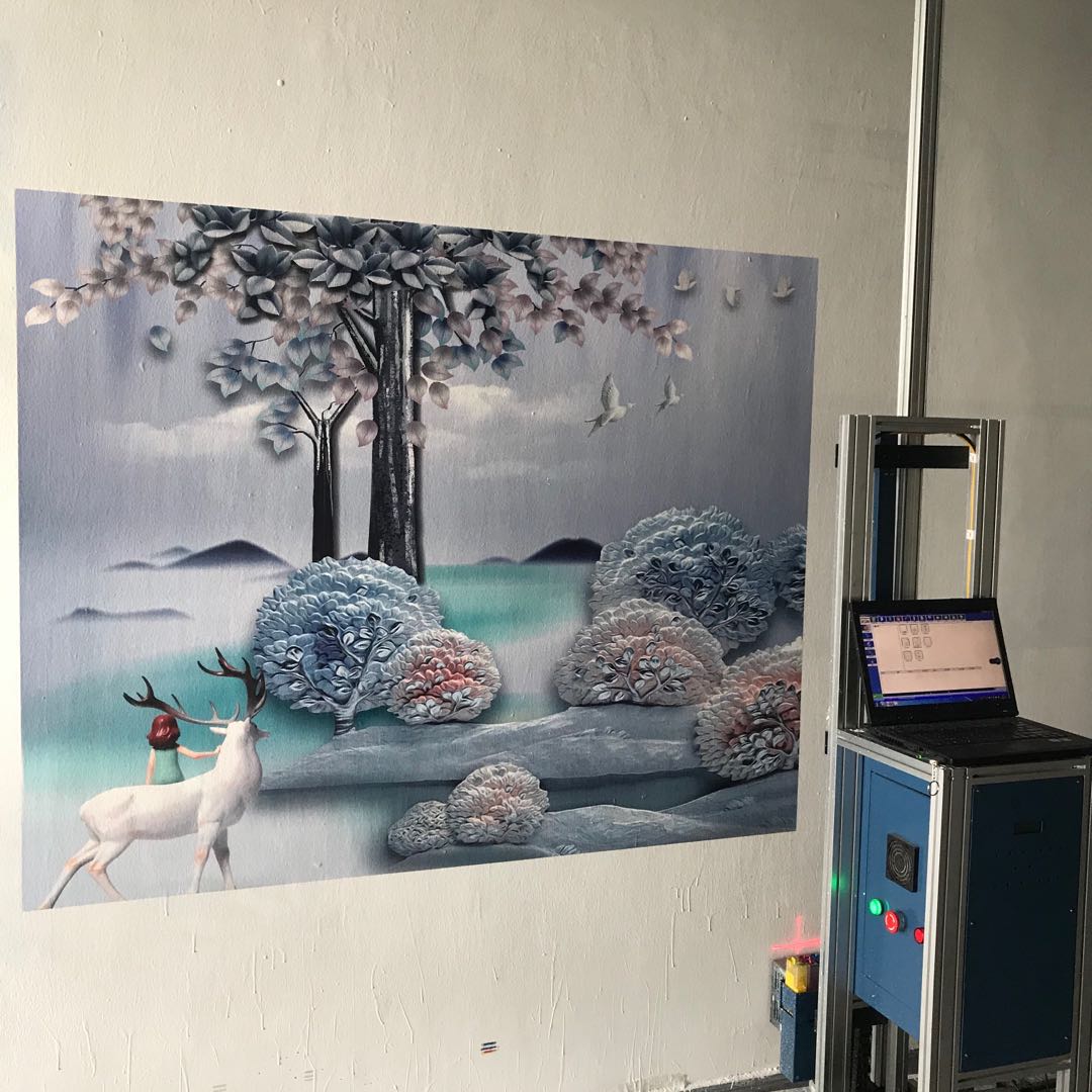3D墙体彩画机户外广告墙喷绘机室内背景墙3d打印机