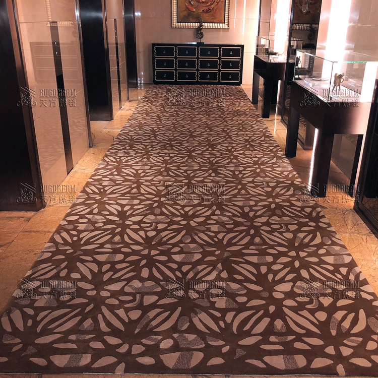 定制酒店电梯厅地毯厂家直销 20年地毯定做经验