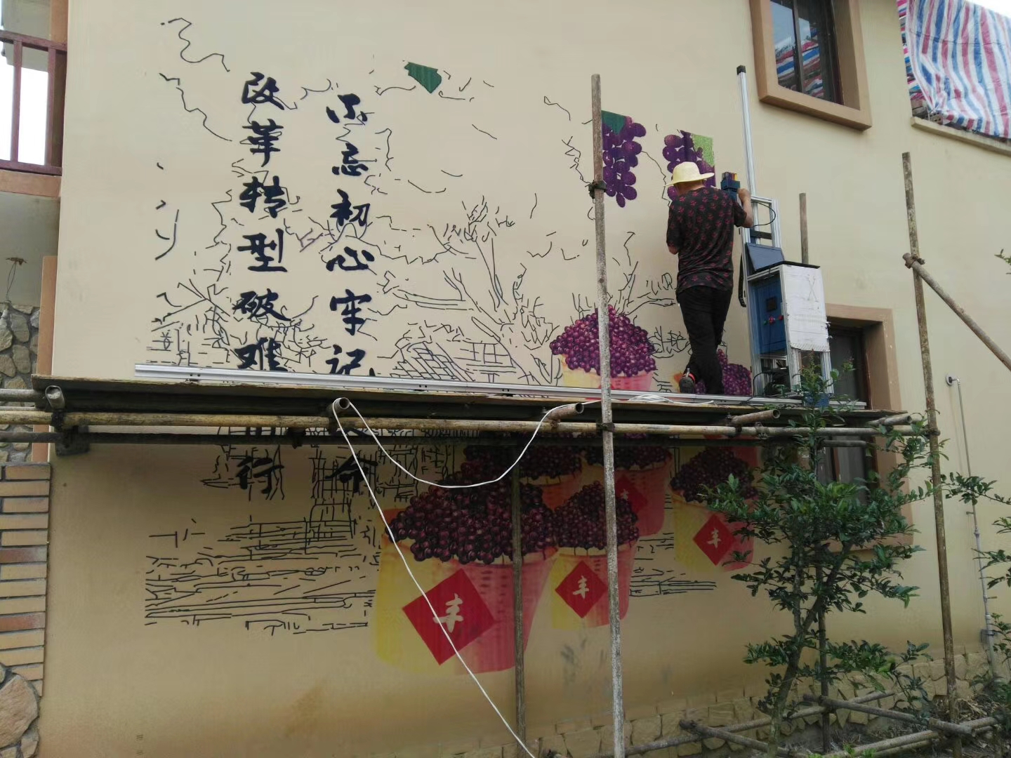 深圳市大型5D壁画彩绘机3D墙体广告喷厂家