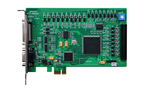 ADT-8941A1基于PCI-E总线运动控制卡：四轴，每轴输出差分脉冲，最高频率2MHz