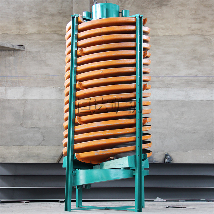 江西螺旋溜槽生产厂家 电动刻槽旋转溜槽 1500砂金螺旋溜槽