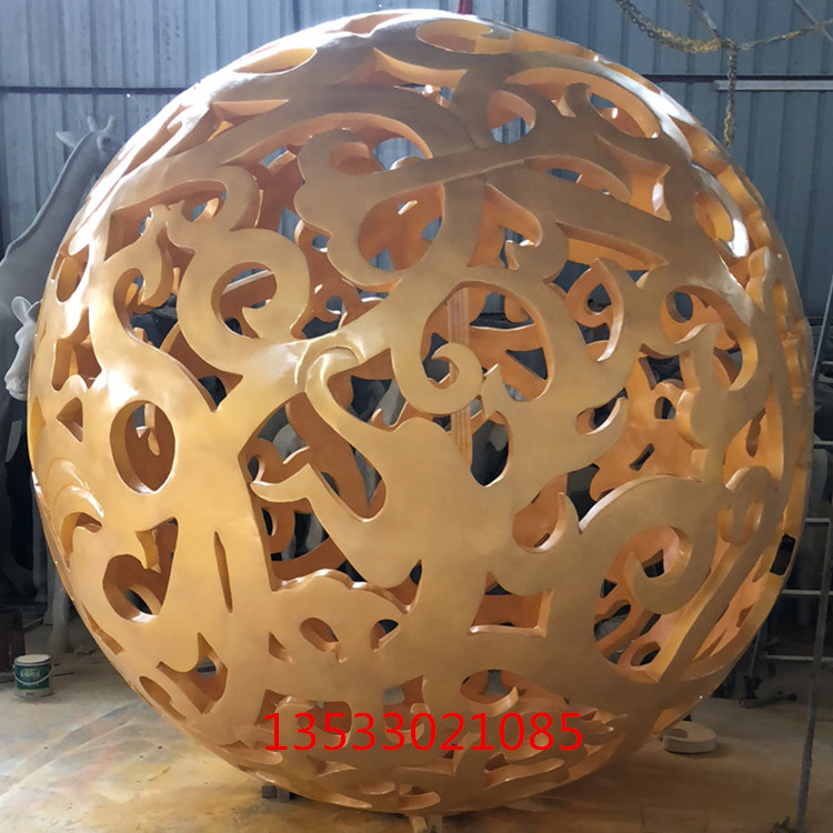 广州市订制304不锈钢镂空球雕塑厂家