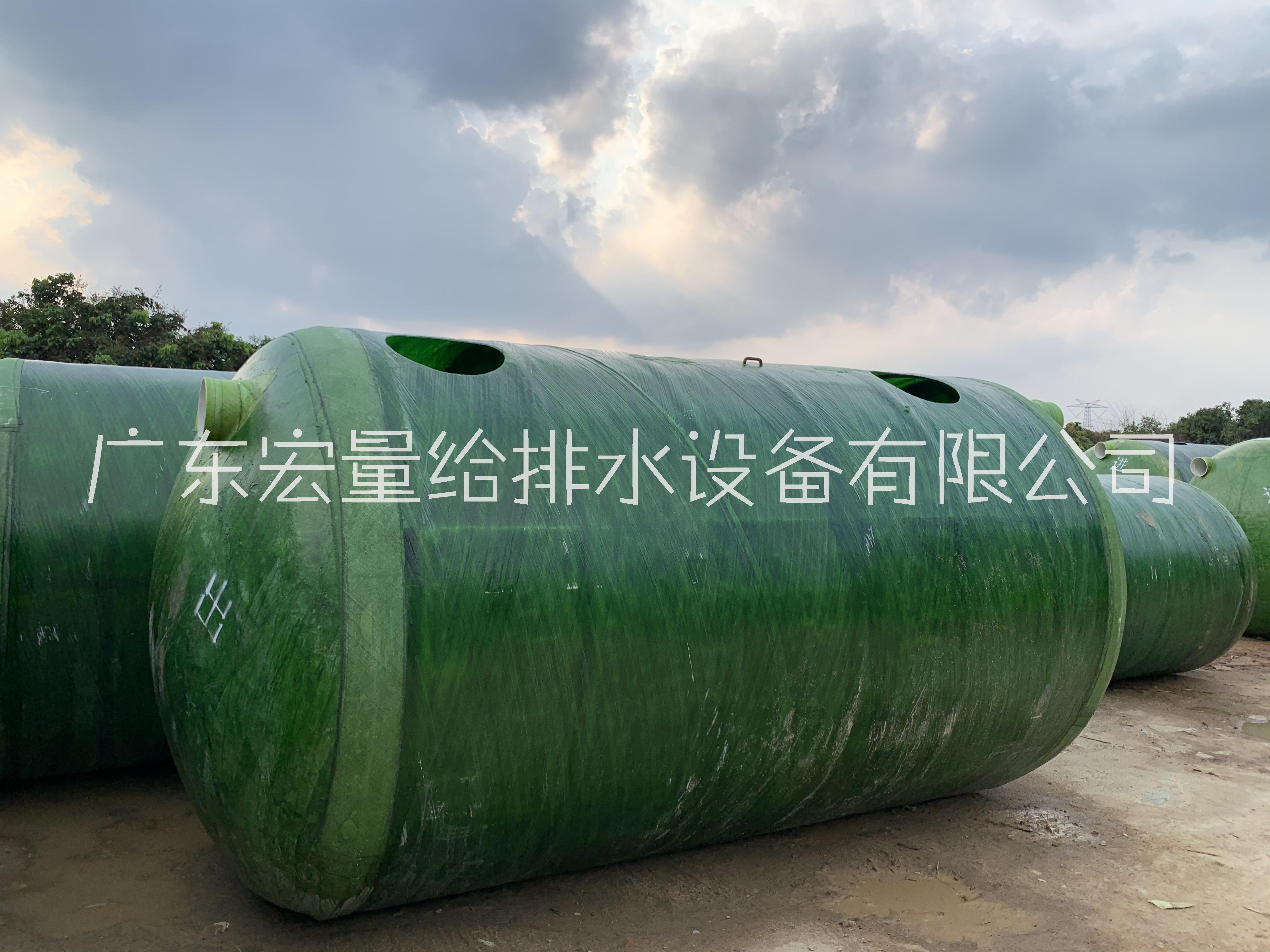 天津玻璃钢化粪池定制 大型污水处理隔油池价格 璃钢化粪池缠绕三格一体成品1-100立方定制
