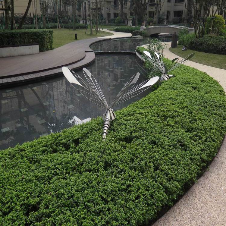 重庆园林景观雕塑不锈钢蜻蜓雕塑定制