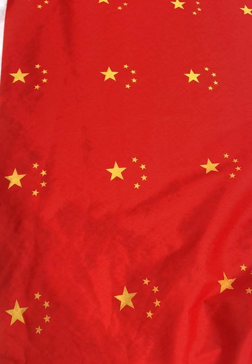 国庆热推  五星红旗水刺 无纺布款 主要用于口罩用布 无纺布 卡通