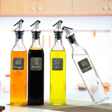 厨房用品套组玻璃酱油醋瓶 刻度油瓶 套装欧式调味架