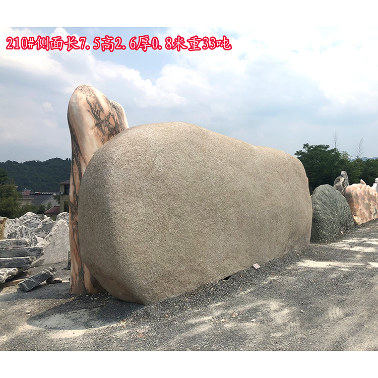 杭州市园林桐庐风景石天然大型刻字水冲石厂家