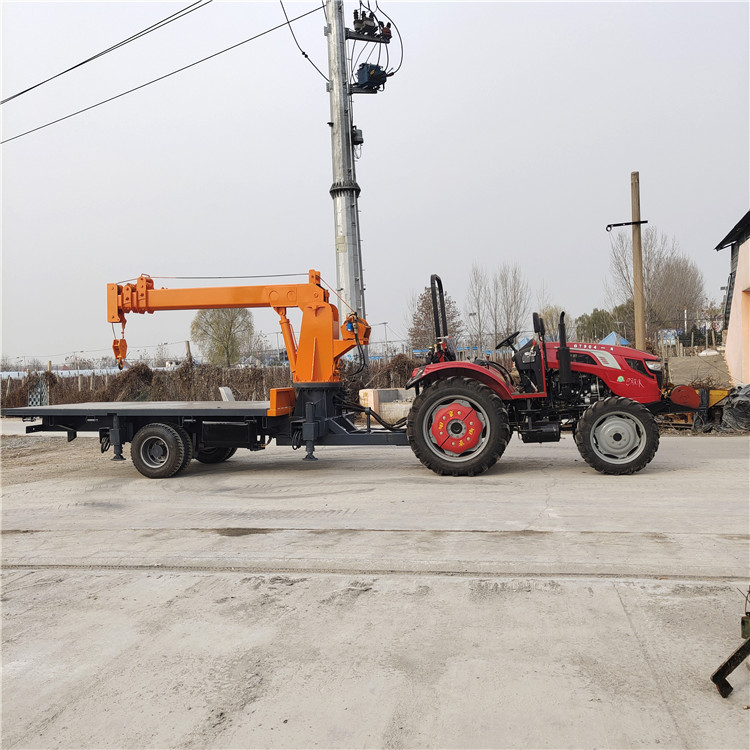 济宁市8吨牵引吊厂家8吨牵引吊 拖拉机自备吊9米平板随车吊厂家