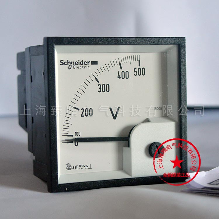 施耐德电压表16005指针式0-500V