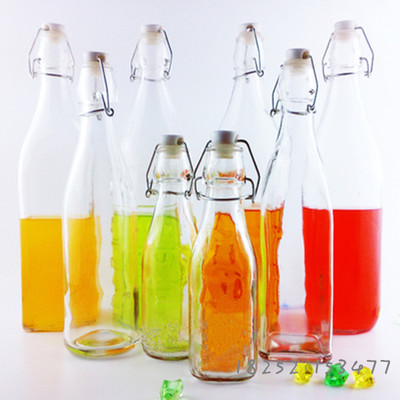 创意新款饮料瓶250-1000ml时尚通透果汁杯批发橄榄油瓶储物瓶