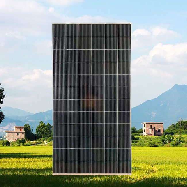 广东汕尾晶天太阳能电池板350W高速公路光伏发电9线太阳能板