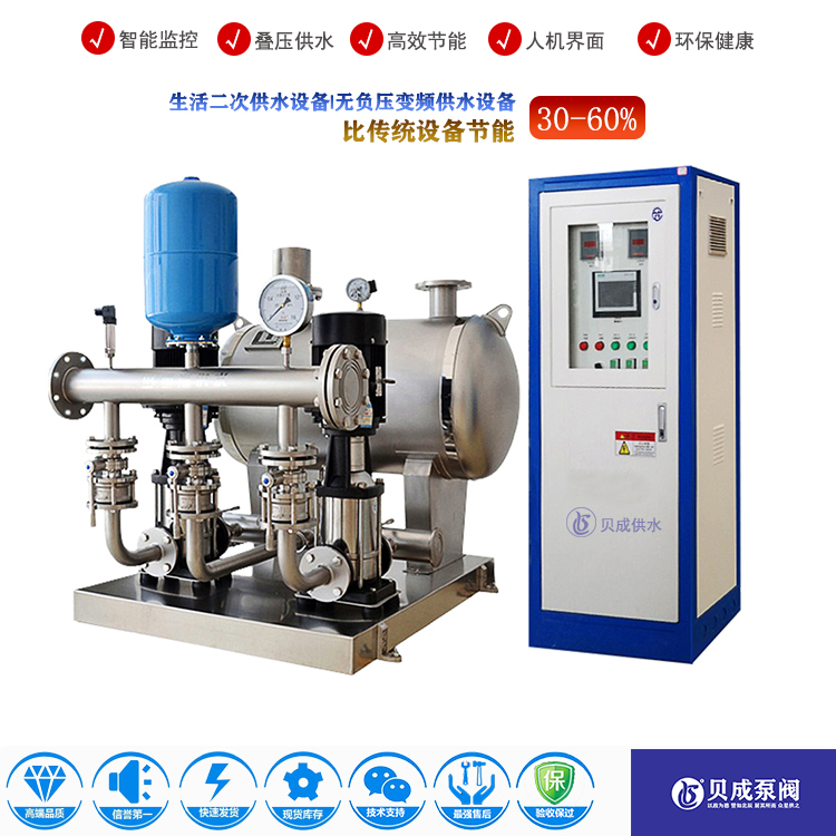 上海贝成无负压供水设备厂家， 贝成二次供水设备厂家，恒压变频给水设备图片