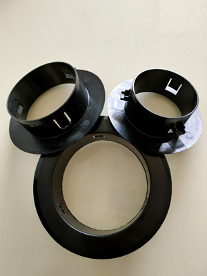 75mm黑色空调遮丑盖 pvc空调装饰护口孔洞盖