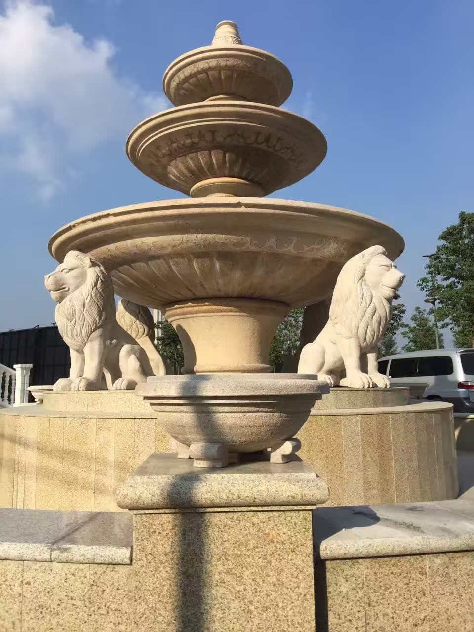精美工艺喷泉 公园石雕喷泉定做 石雕喷泉定制图片