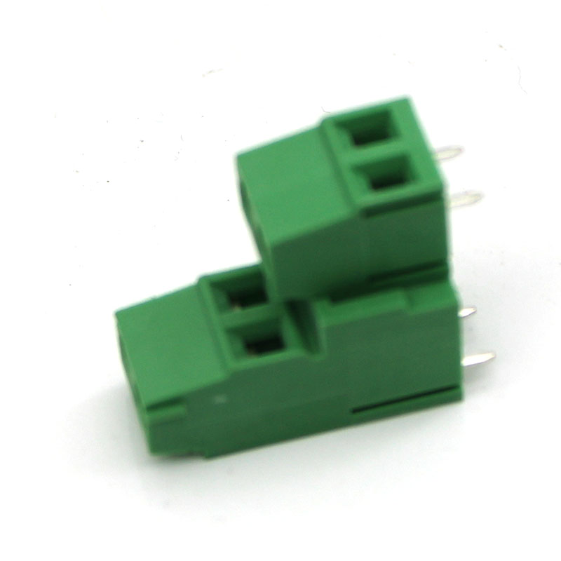 电线升降式接线端子绿色5.08MM连接器FET2.5-XX-508-02