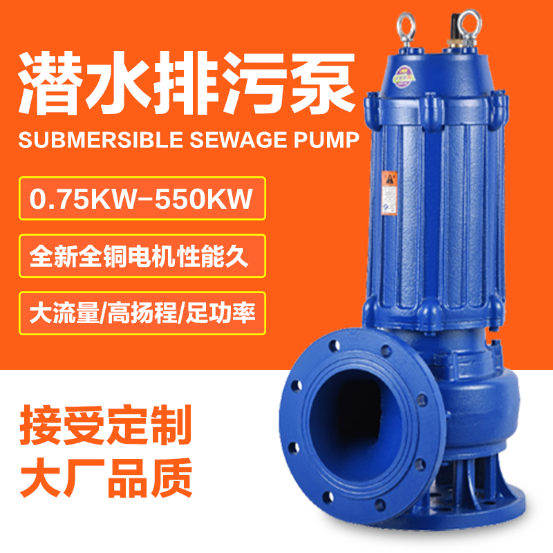 自动搅匀排污泵2.2KW3寸水泵船用排涝污水泵房地产JYWQ工程潜水泵图片
