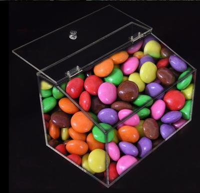 亚克力糖果盒子透明展示盒糖果箱蜜饯话梅盒带试吃有机玻璃展示箱