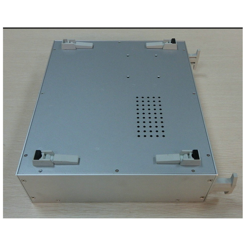 机箱铝面板加工厂家-定制铝电源盒-铝合金型材板攻放散热面板图片