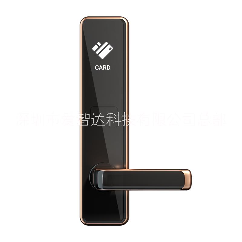 新款酒店磁卡锁 通用型刷卡门锁 木门更换智能磁卡锁图片