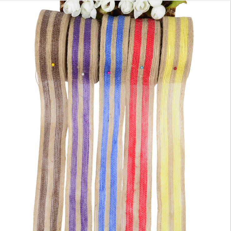 麻织带DIY编织麻绳丝带工艺品鱼丝麻织带礼品花瓶捆绑扎