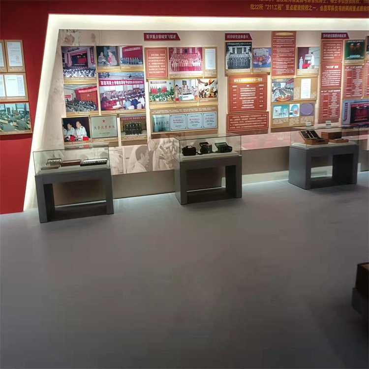 森匠木业 博物馆展示柜 古董瓷器文物展示柜台 独立产品展览柜