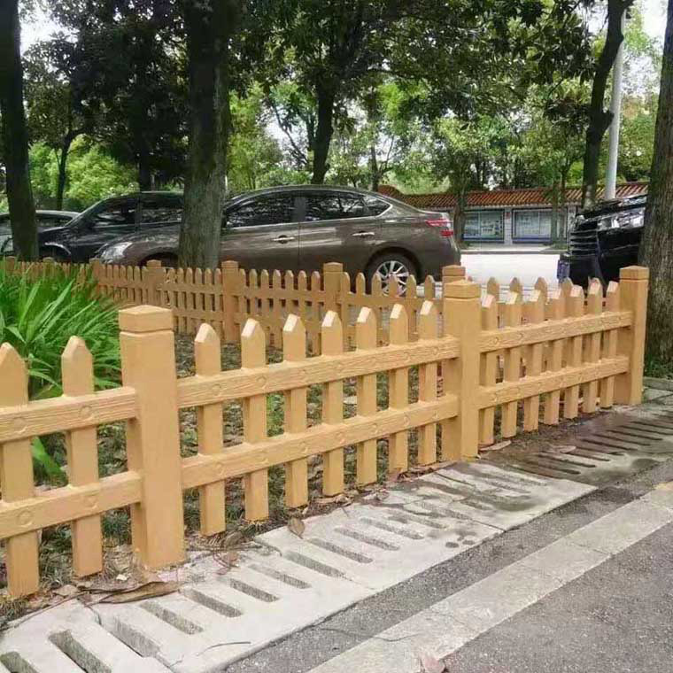 仿木栅栏水泥仿木栏杆 公园栏杆 河堤护栏