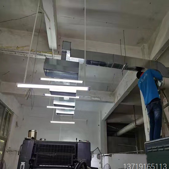 广州南沙工厂除尘罩印染车间集气罩白铁设备吸风罩厂家