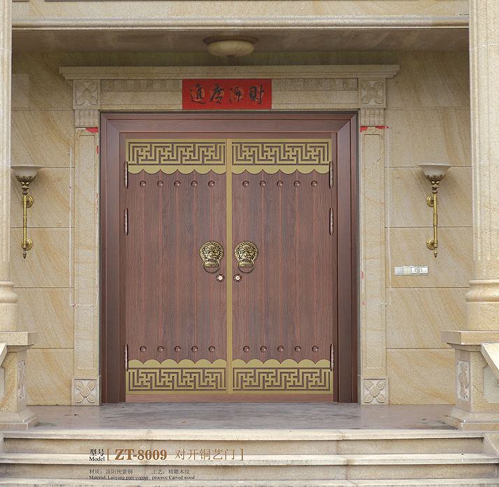 孟州铜门定做 孟州玻璃铜门 铜门 新款铜门 庭院铜门  铜门安装设计