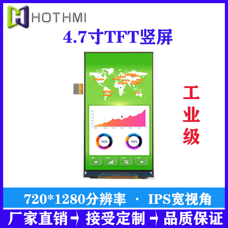 4.7寸TFT液晶屏 4.7寸TFT显示屏MIPI接口4.7寸TFT人脸识别显示屏