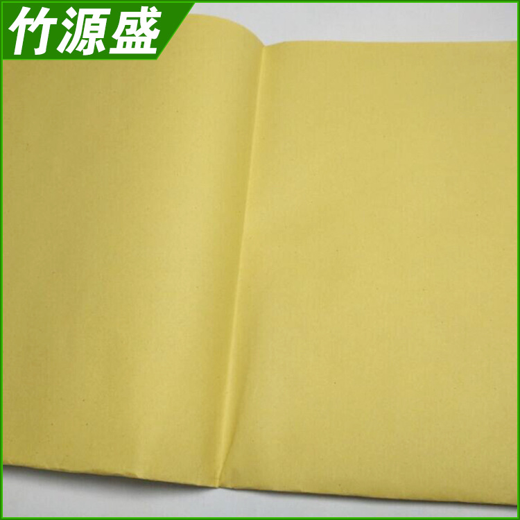 专业销售 50g-55克黄色再生牛皮纸 包装牛皮纸 淋膜牛皮纸原纸