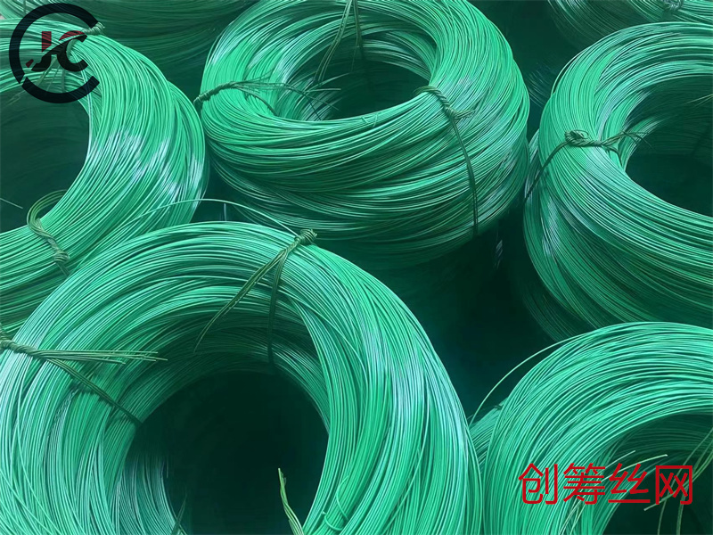 厂家供应包塑料铁丝  绿色铁扎丝 塑包线 多规格
