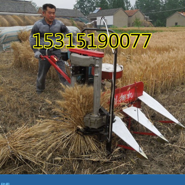 麦子割捆机90型麦子割捆机 农用手扶收割打 鸿铄牌耐用小型割捆机