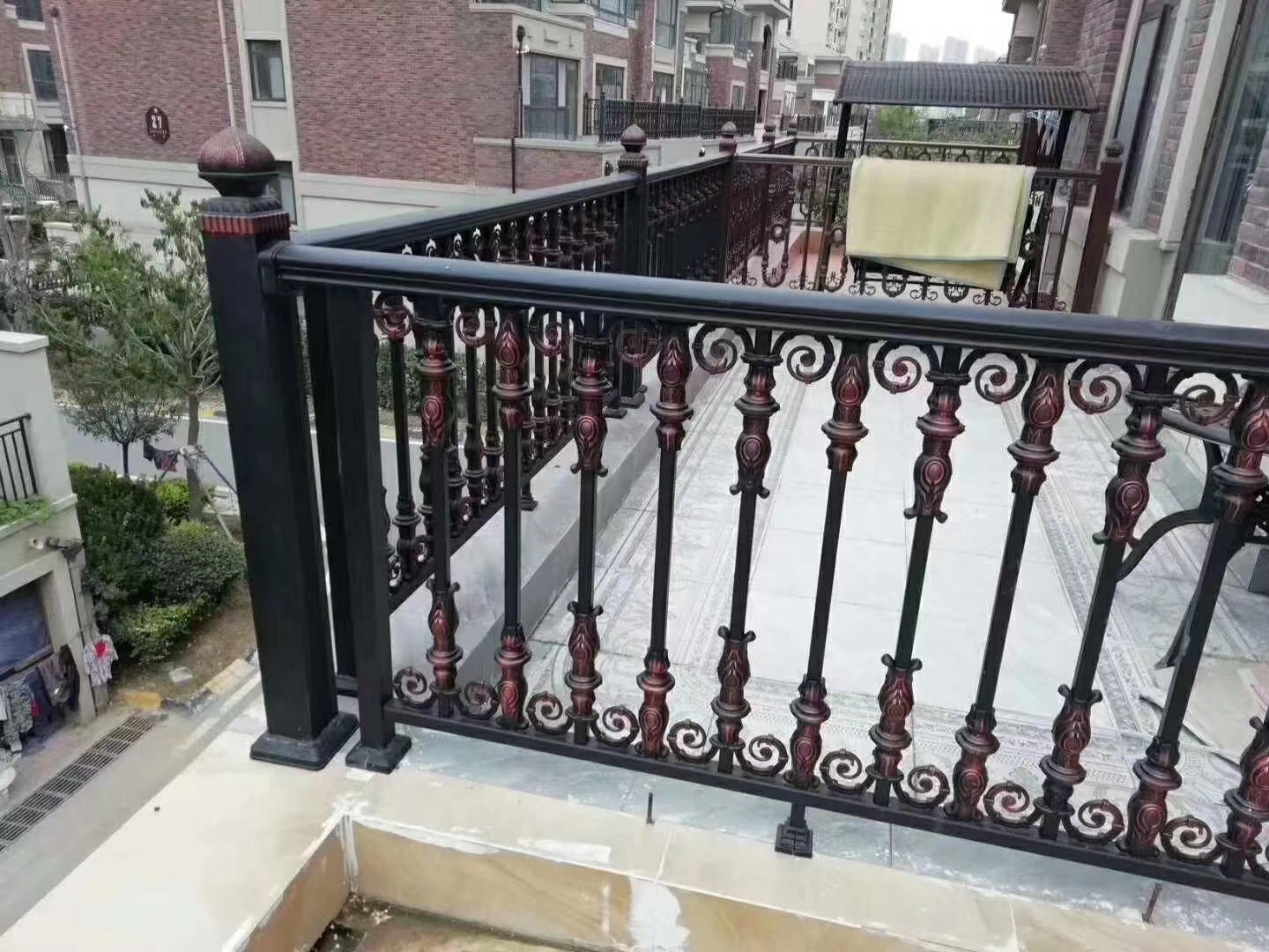 铝合金护栏 阳台栏杆 户外铝艺栏栅 仿古庭院中式别墅围栏定制图片