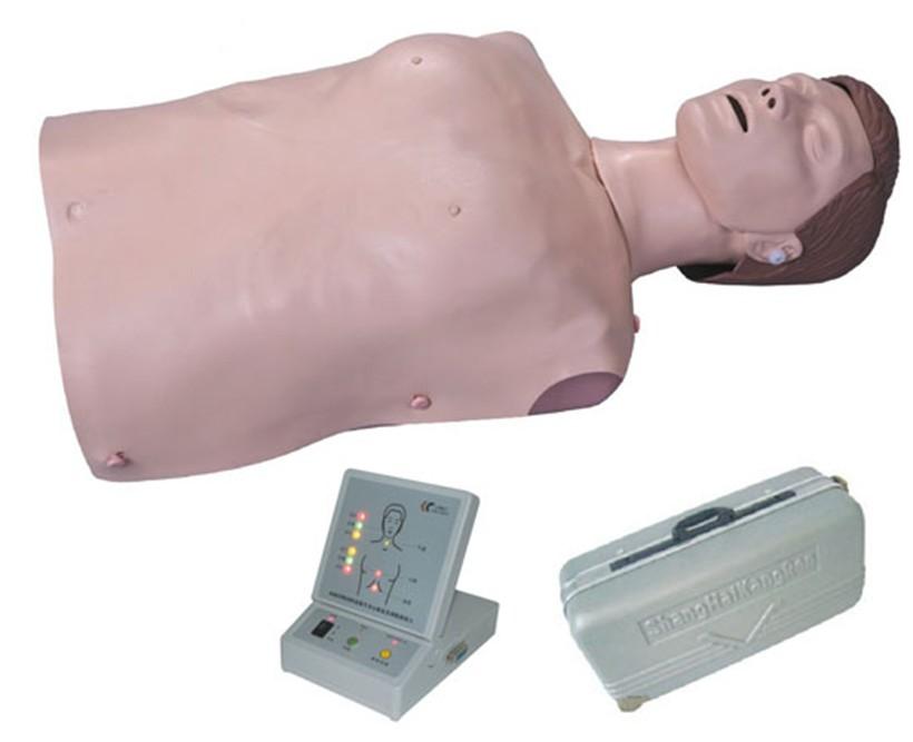 高级电子半身心肺复苏训练模拟人JY/CPR200S 半身心肺复苏模拟假人学校教学训练模型橡胶心肺人 教学模具假人