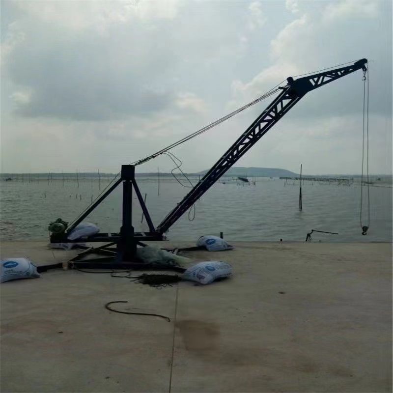 码头吊码头吊鱼塘水库装鱼上车起重机高楼层吊装机移动小型吊机