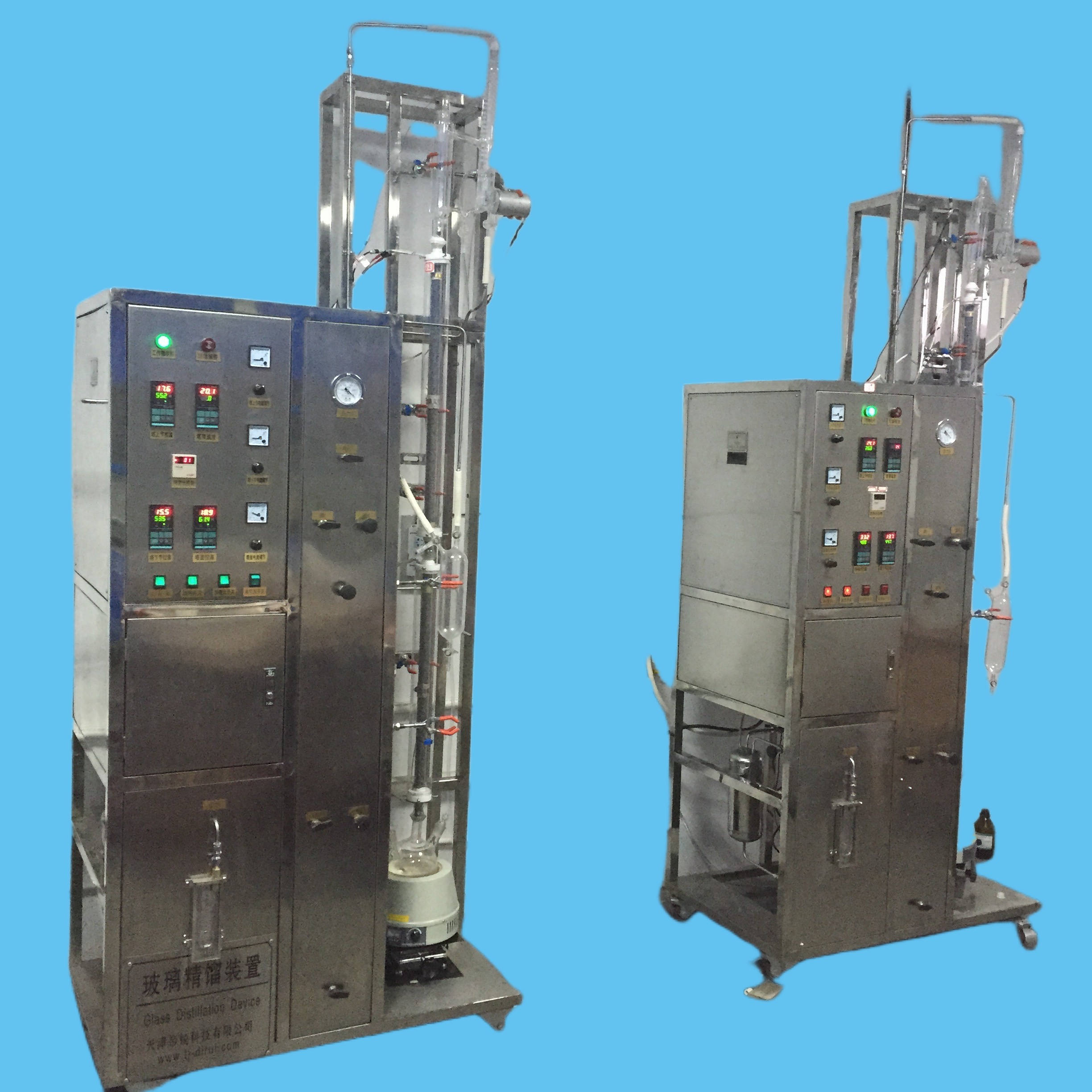 上海实验室常减压玻璃精馏装置，实验室玻璃精馏塔，精馏塔