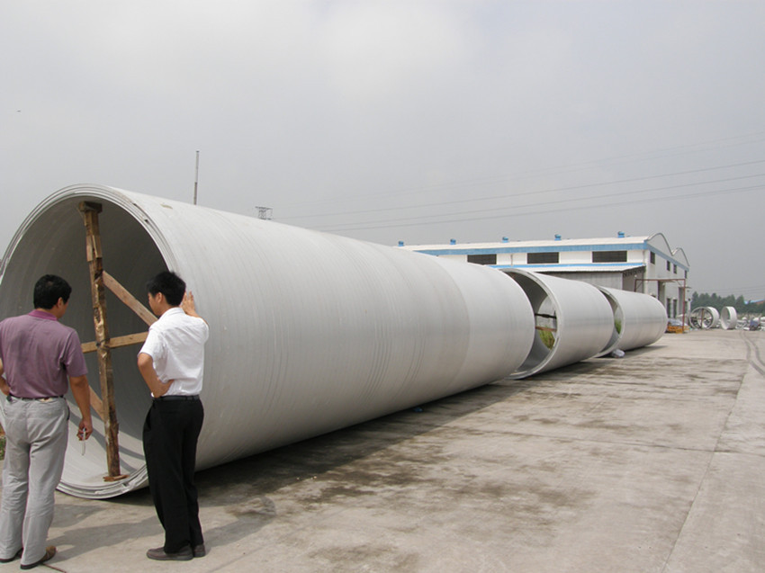 大口径pvc-u钢塑复合缠绕排水管 dn500米白色批发