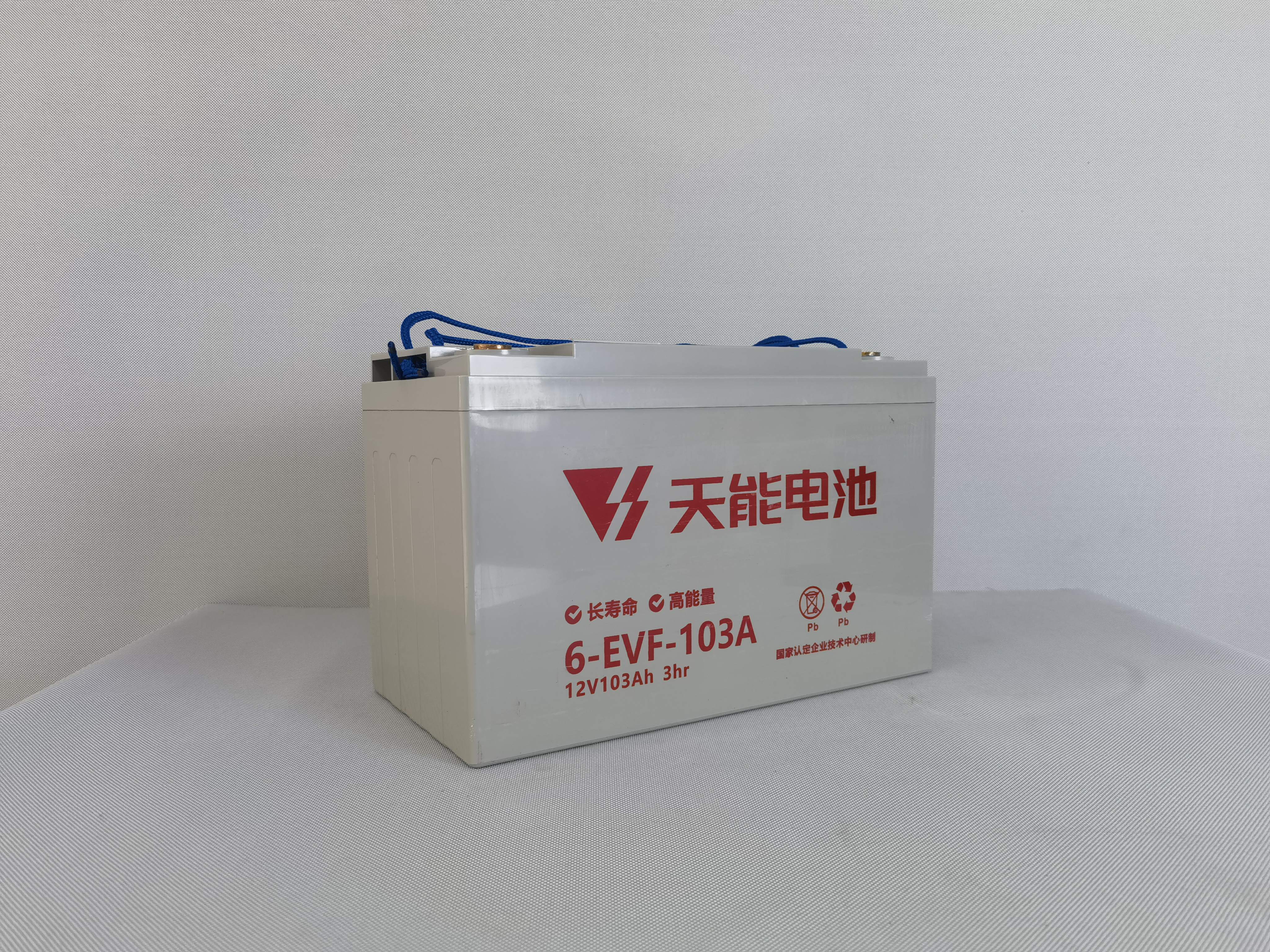 天能铅酸蓄电池6-EVF-103A电动汽车观光车洗地机三轮车叉车电池12V100ah图片