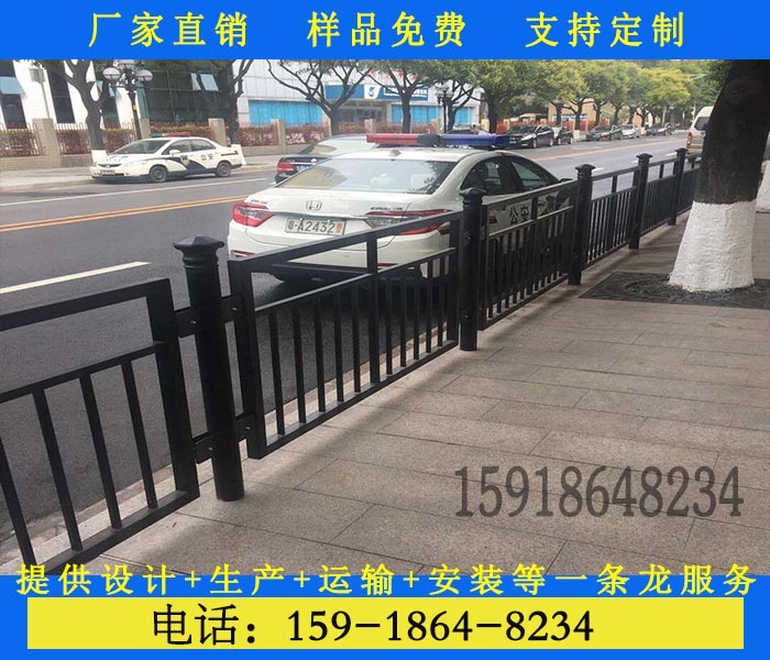 惠州市政人行道马路交通锌钢防护栏非机动车隔离防护栏批发