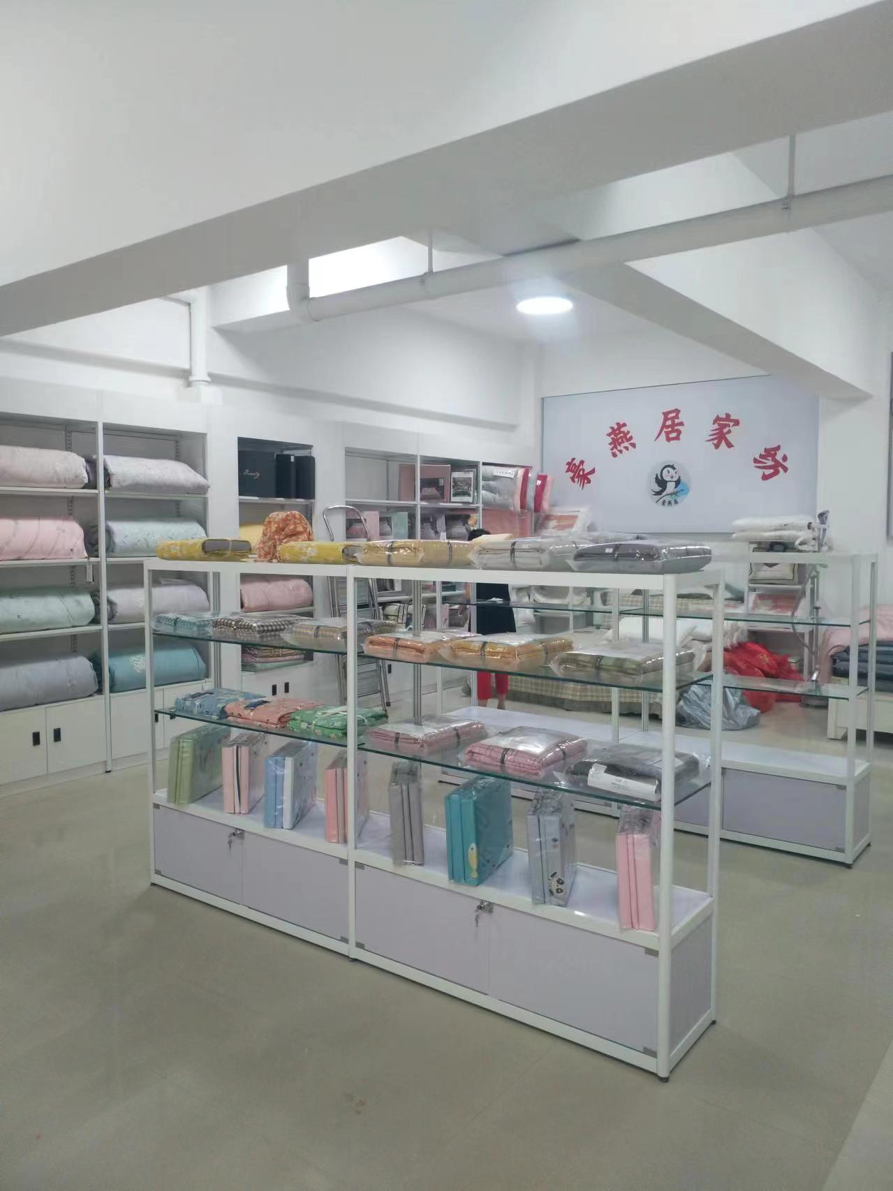 供应新乡床上用品家纺展示柜 店铺设计展柜货架制作 牢固耐用环保