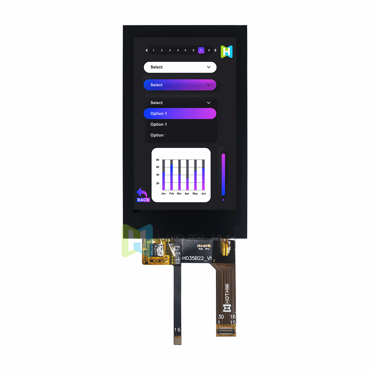 MIPI接口3.5寸TFT液晶显示模组