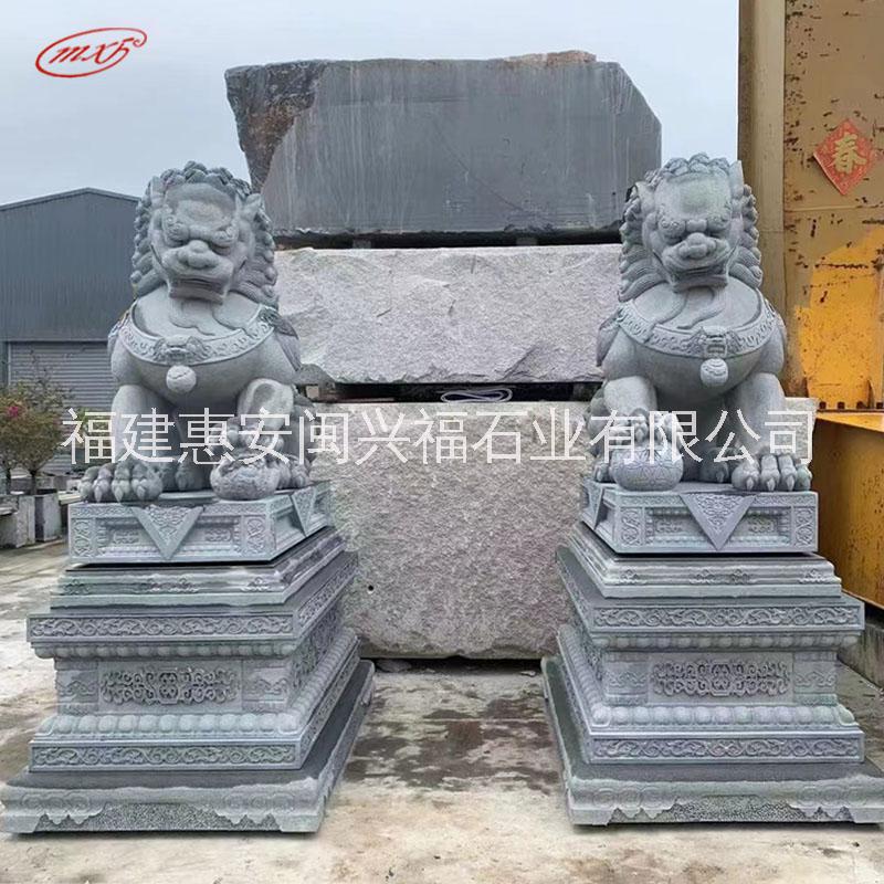 惠安厂家现货石雕狮子园林广场看门青石狮子雕塑摆件批发
